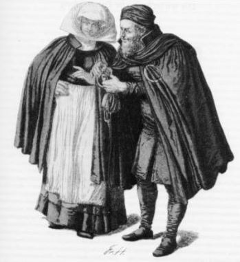 Jüdisches Paar im 16. Jh. (mit gelbem Fleck)